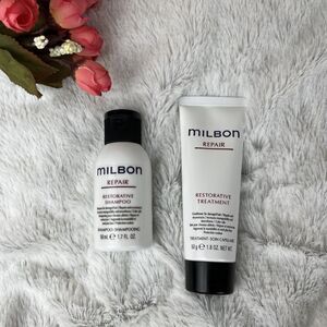 Milbon Repair Restorative‎ Shampoo & Treatment Travel Size Set 50ml 1.7 Oz Japan